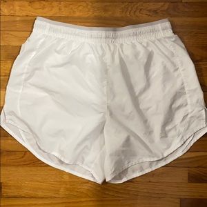 White Nike Running Shorts